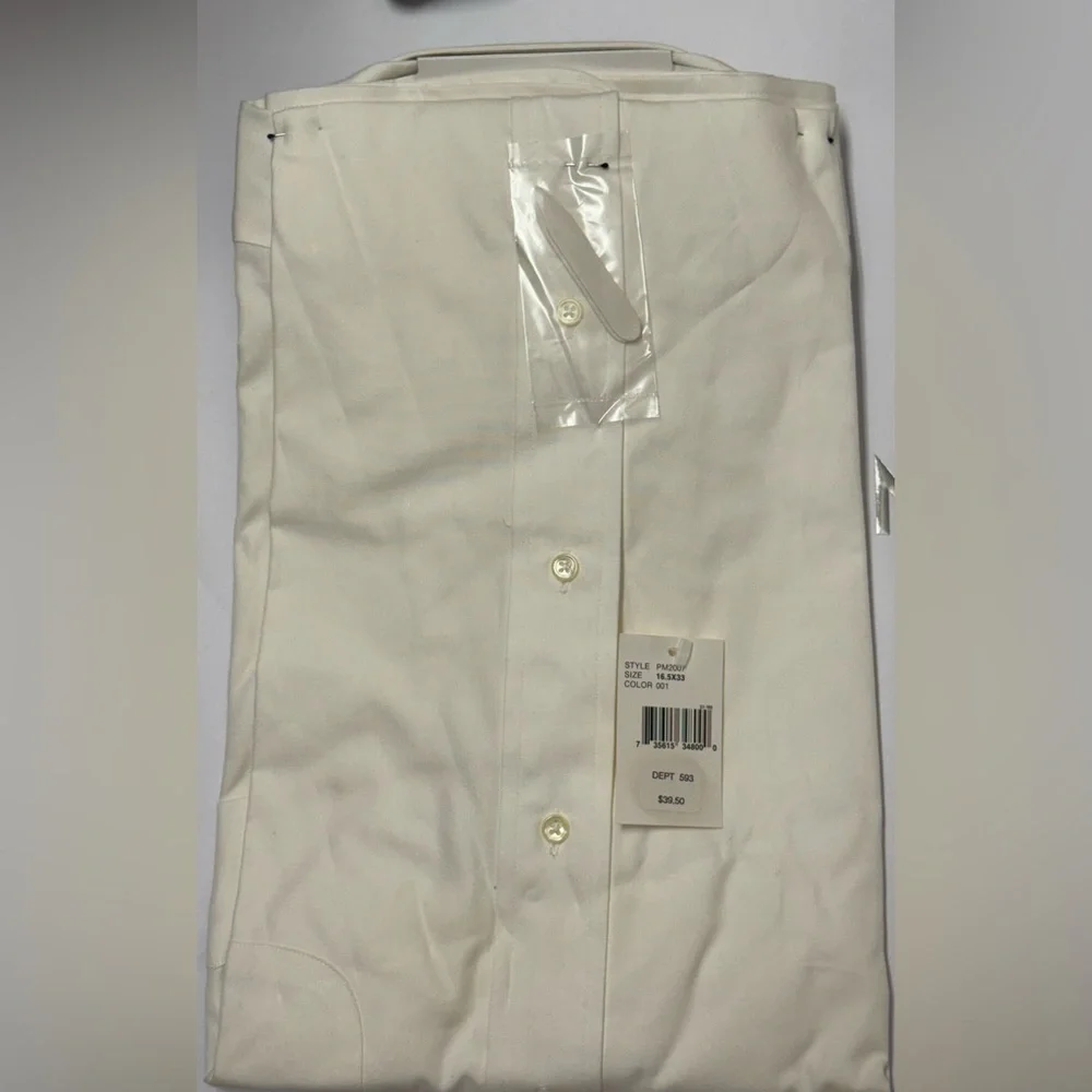 Preswick & Moore Men's Cream Dress Shirt with Point Collar - Picture 5 of 6